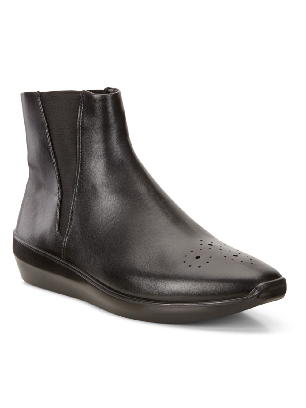 Ecco Incise Urban Black Leather Ankle Boots Women’s Size US 9-9.5 EU 40